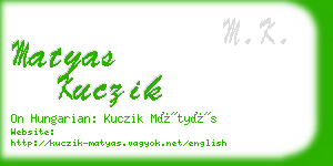 matyas kuczik business card